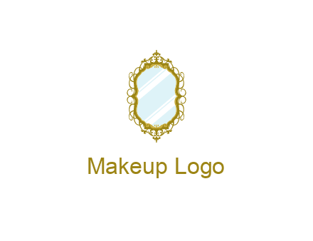 wall mirror for home decor or interior design logo