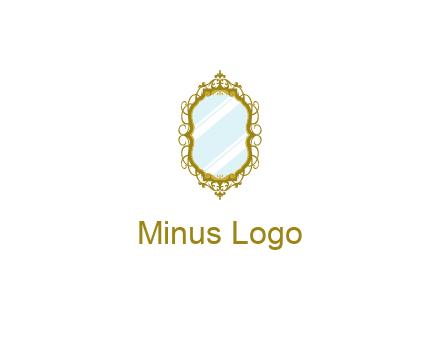 wall mirror for home decor or interior design logo