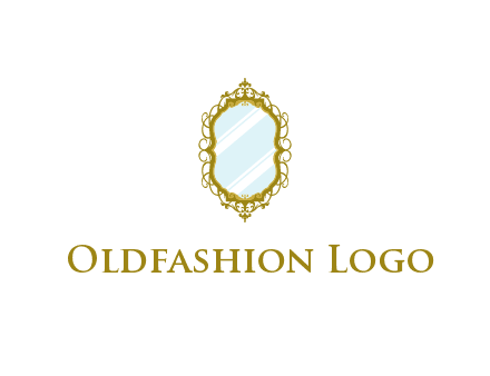 wall mirror for home decor or interior design logo