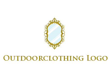 wall mirror for home decor or interior design logo