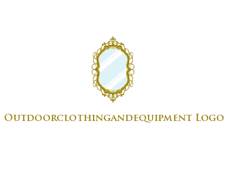 wall mirror for home decor or interior design logo