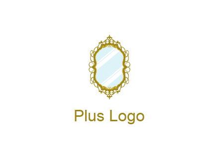 wall mirror for home decor or interior design logo