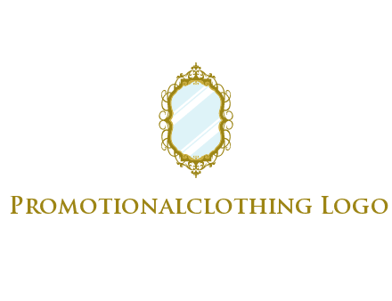 wall mirror for home decor or interior design logo