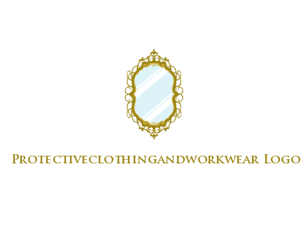 wall mirror for home decor or interior design logo