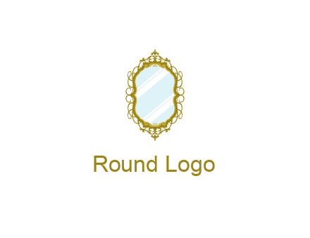 wall mirror for home decor or interior design logo