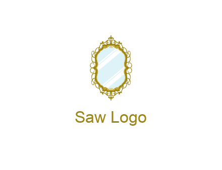 wall mirror for home decor or interior design logo