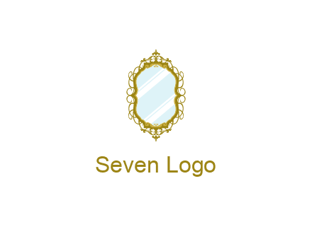 wall mirror for home decor or interior design logo