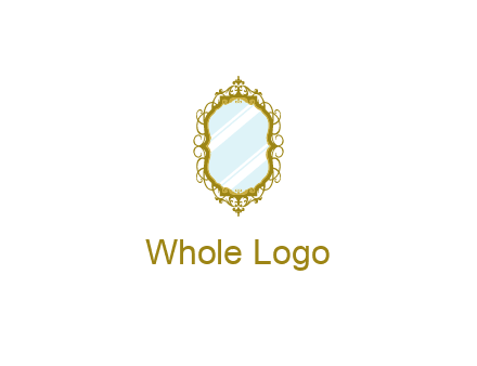 wall mirror for home decor or interior design logo