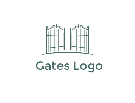 open metal gates for fencing logos