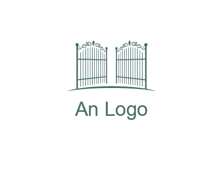 open metal gates for fencing logos