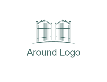 open metal gates for fencing logos