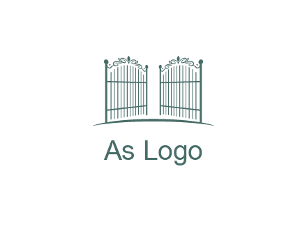 open metal gates for fencing logos