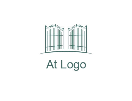 open metal gates for fencing logos