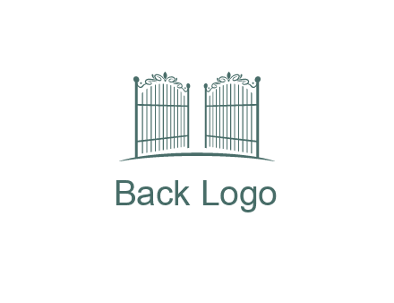 open metal gates for fencing logos