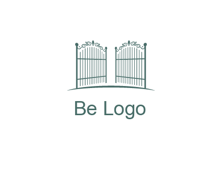 open metal gates for fencing logos