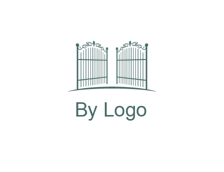 open metal gates for fencing logos