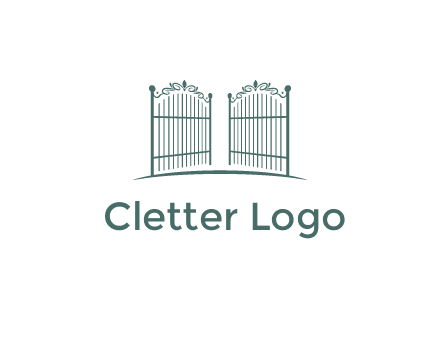 open metal gates for fencing logos