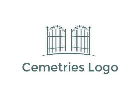 open metal gates for fencing logos