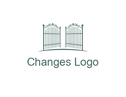open metal gates for fencing logos