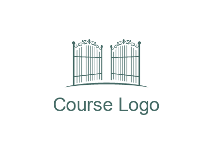 open metal gates for fencing logos