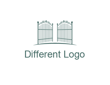 open metal gates for fencing logos