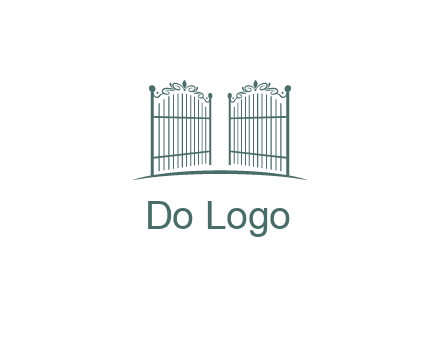 open metal gates for fencing logos