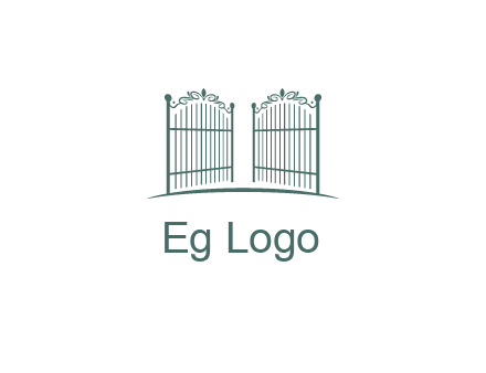 open metal gates for fencing logos
