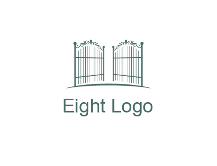 open metal gates for fencing logos