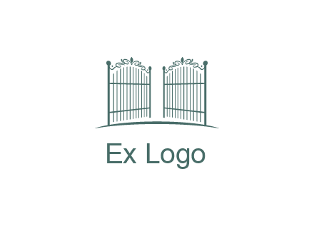 open metal gates for fencing logos
