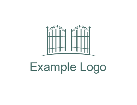 open metal gates for fencing logos