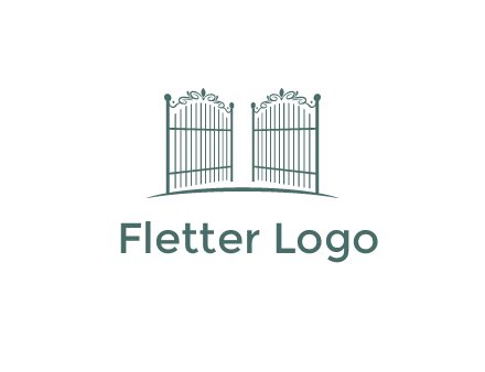 open metal gates for fencing logos