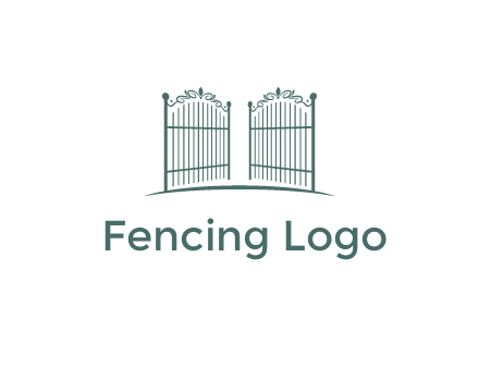 open metal gates for fencing logos