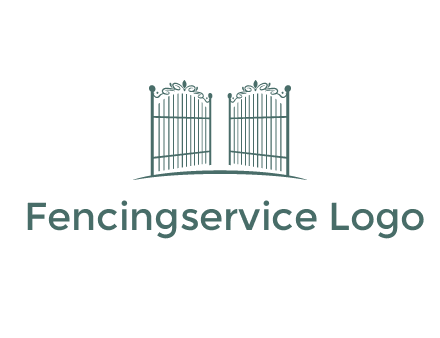 open metal gates for fencing logos