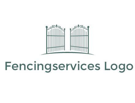 open metal gates for fencing logos