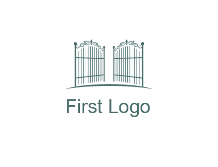 open metal gates for fencing logos