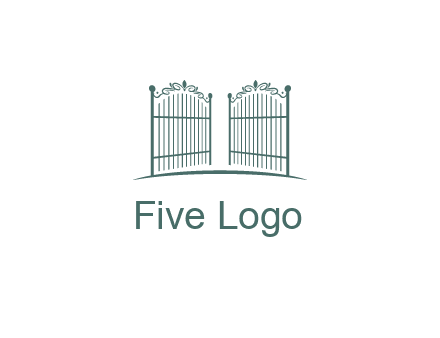 open metal gates for fencing logos