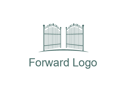open metal gates for fencing logos