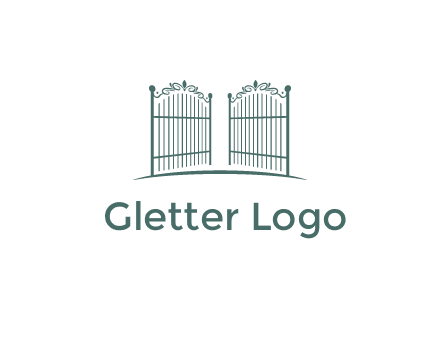 open metal gates for fencing logos