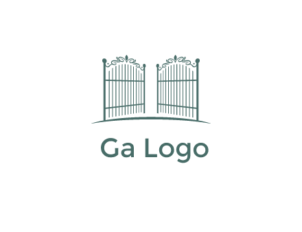 open metal gates for fencing logos