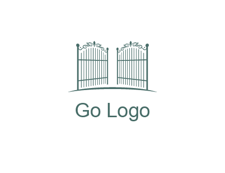 open metal gates for fencing logos