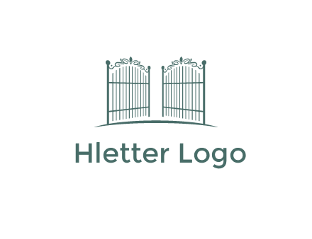 open metal gates for fencing logos