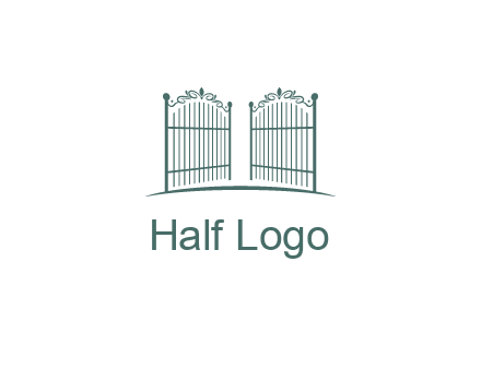open metal gates for fencing logos