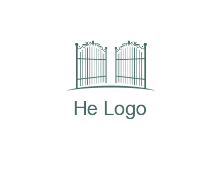 open metal gates for fencing logos