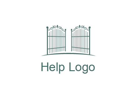 open metal gates for fencing logos