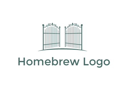 open metal gates for fencing logos