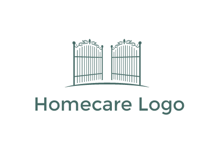 open metal gates for fencing logos