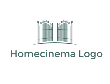 open metal gates for fencing logos