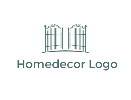 open metal gates for fencing logos