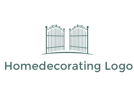 open metal gates for fencing logos