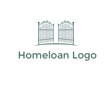 open metal gates for fencing logos
